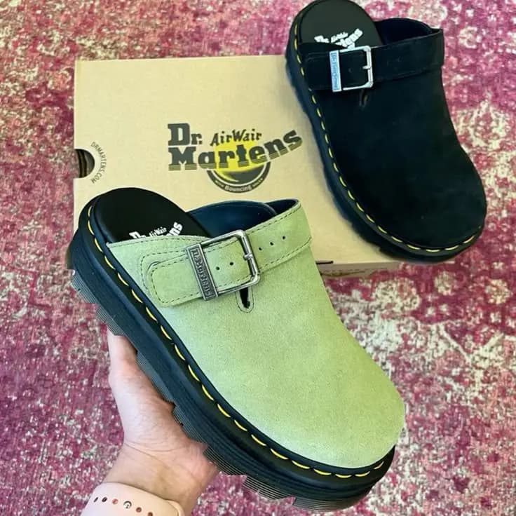 Dr Martens Mule in Sage Green