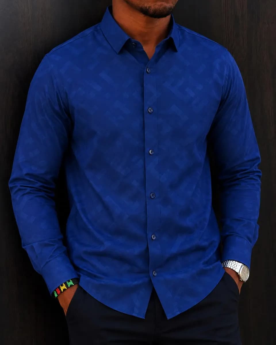 Patterned Blue